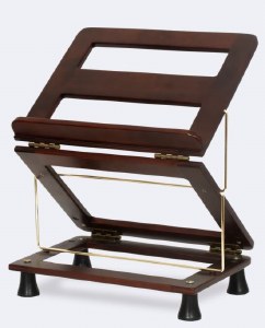 Picture of Wooden Tabletop Junior Shtender Siddur Stand 2 Level Collapsible Style Mahogany
